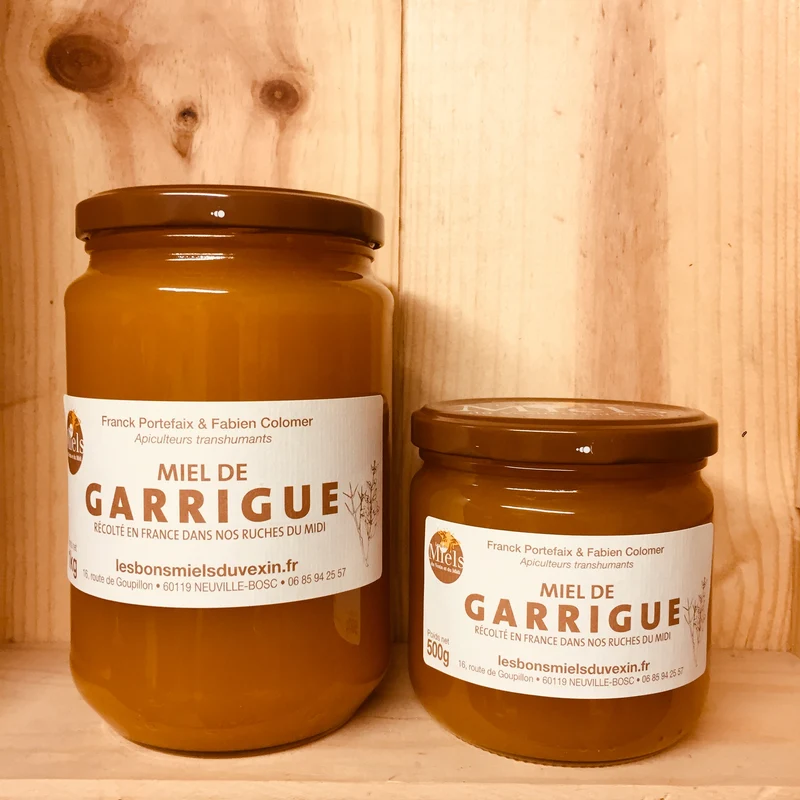 A Découvrir Les Bons Miels du Vexin et du Midi Miel Garrigue Lavande & Fleurs Provence Épais Foncé Parfumé Pot 500 g Pot 1 Kg Seau 5 Kg