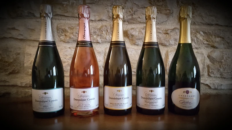 Champagne Dominique Cousin Millésime 2012 Lot 6 Bouteilles 50 % Pinot Noir 50% Chardonnay Nez Notes Confiture Fraise