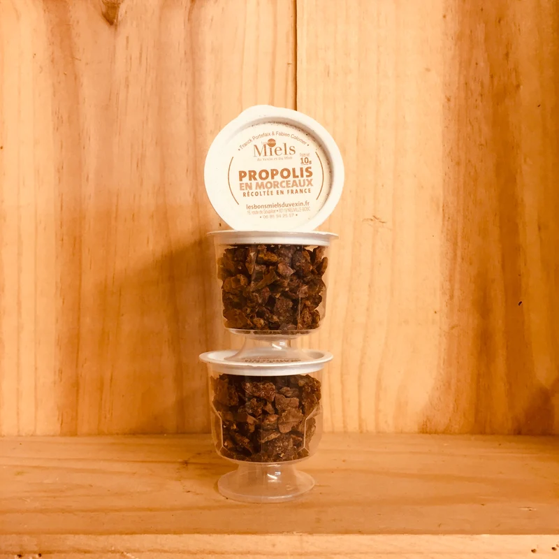 A Découvrir Les Bons Miels du Vexin et du Midi Propolis en morceaux A sucer Pot 10 g