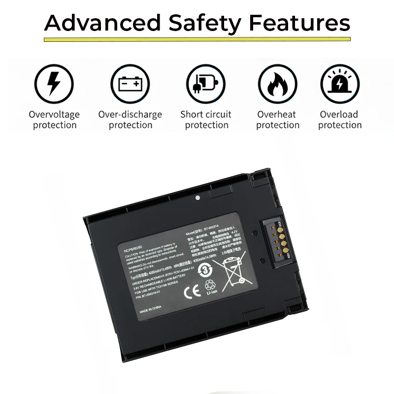 Batterie de remplacement pour scanner de codes-barres Zebra TC5X pour flottes | Agoz
