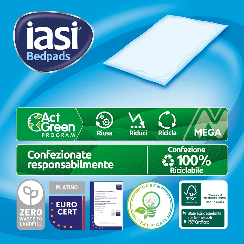 IASI alèses jetable 90 x 60, Absorption Maxi Plus, avec Technologie 'Odour Control' sans Parfum, 15 unités