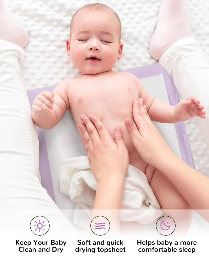 Matelas à Langer Bébé - Alèse Jetable Pack de 50 pour Table à Langer et Lit Bébé 45 x 60 cm Ultra Doux, Super absorbants et imperméables
