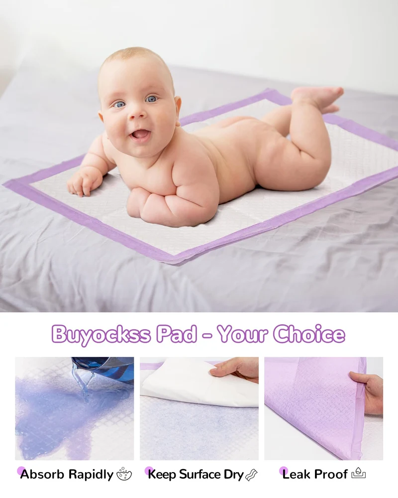 Matelas à Langer Bébé - Alèse Jetable Pack de 50 pour Table à Langer et Lit Bébé 45 x 60 cm Ultra Doux, Super absorbants et imperméables