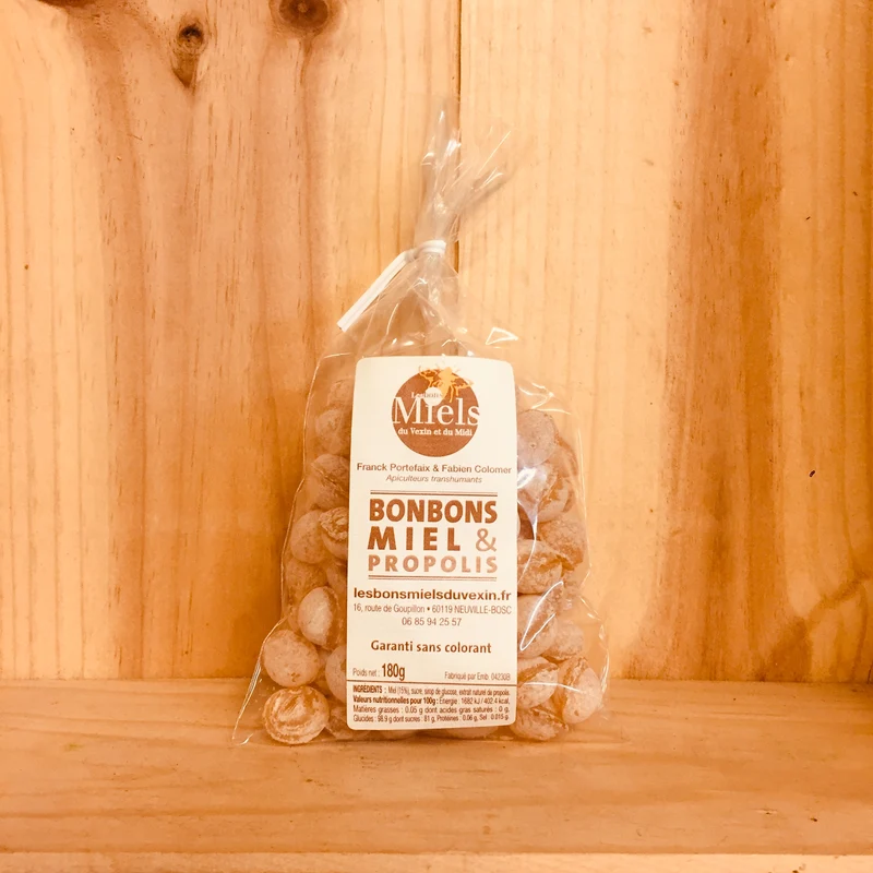 A Découvrir Les Bons Miels du Vexin et du Midi Bonbons Miel & Propolis 180 g