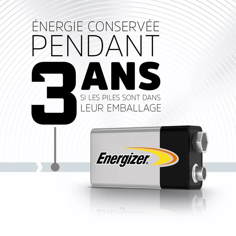 Energizer Pile 9V, Alkaline Power, Lot de 8