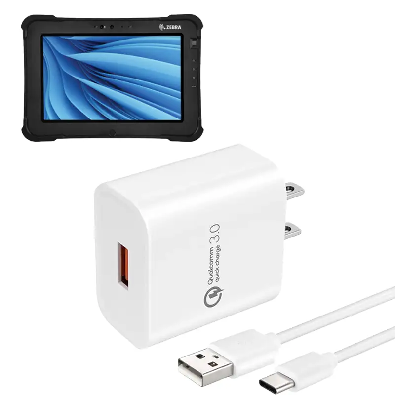 Chargeur mural avec USB-A vers USB-C pour tablette robuste Zebra