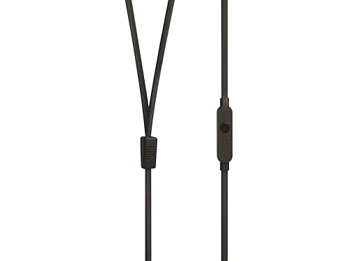 JBL T110 – Ecouteurs intra-auriculaires filaires – Son Pure Bass de JBL et bouton de contrôle – Connectivité : câble Jack 3,5 mm – Couleur : Noir