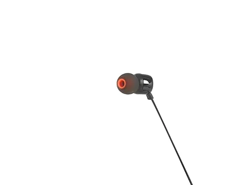 JBL T110 – Ecouteurs intra-auriculaires filaires – Son Pure Bass de JBL et bouton de contrôle – Connectivité : câble Jack 3,5 mm – Couleur : Noir