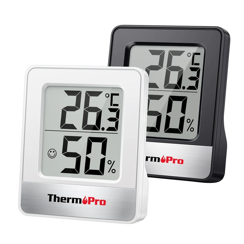 ThermoPro TP49 Petit Hygromètre Numérique D'intérieur Thermomètre D'ambiance Moniteur de Température et Humidimètre pour Le Confort du Bureau à Domicile Thermomètre de Reptile