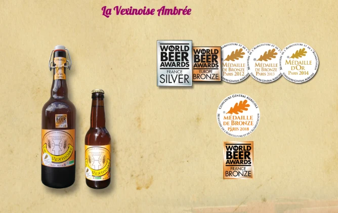 Bière du Vexin La Vexinoise Ambrée 75cl X4 du Champ à La Chope
