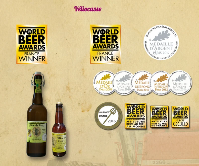 Bière du Vexin La Véliocasse 75cl X4 du Champ à La Chope