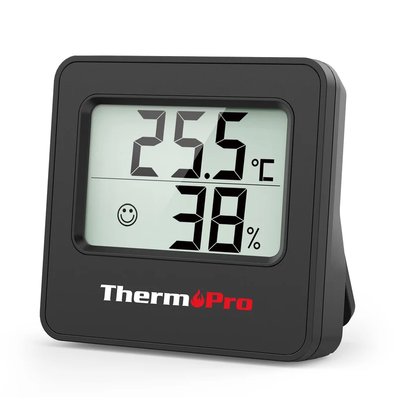 ThermoPro TP157 Hygromètre Digital Thermometre Interieur, Thermomètre Chambre Bébé avec Capteur d'humidité de Température et Icône de Visage Indicateur de Confort pour Serre, Cave à Vin, Bureau