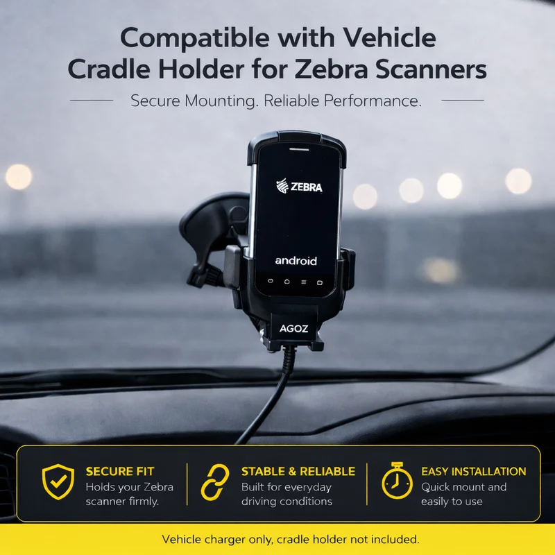 Chargeur de voiture pour scanner portable de codes-barres Zebra TC77 | Agoz
