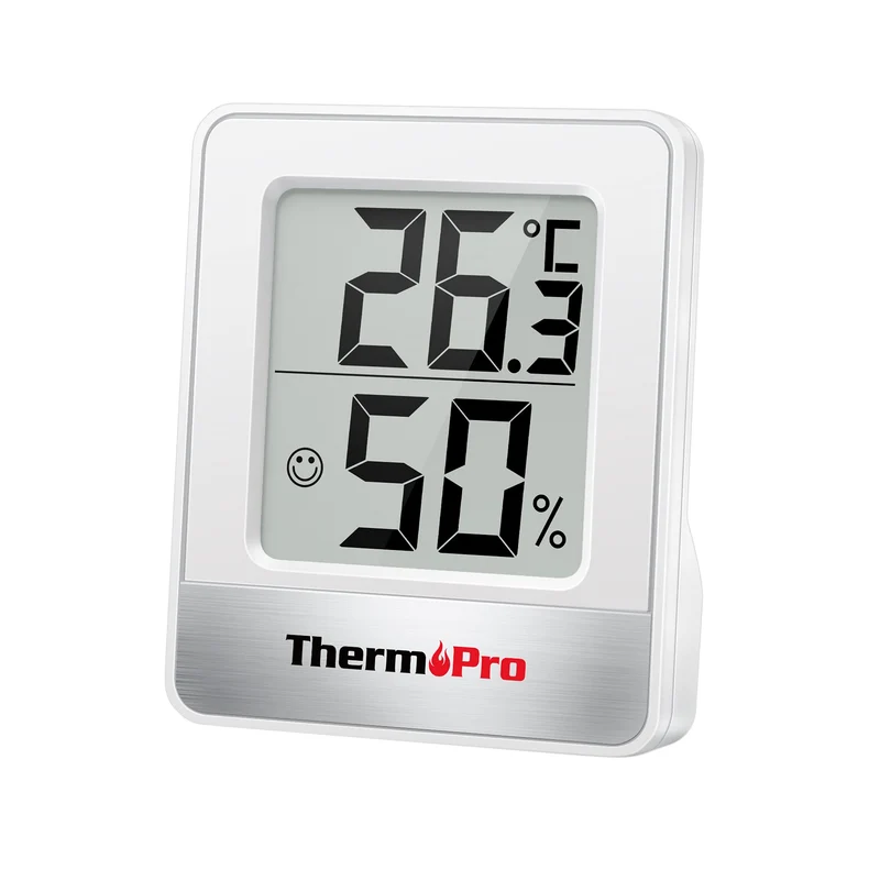 ThermoPro TP49 Petit Hygromètre Numérique Thermomètre Intérieur Thermomètre D'ambiance Moniteur de Température et Humidimètre pour Le Confort du Bureau à Domicile Thermomètre de Reptile