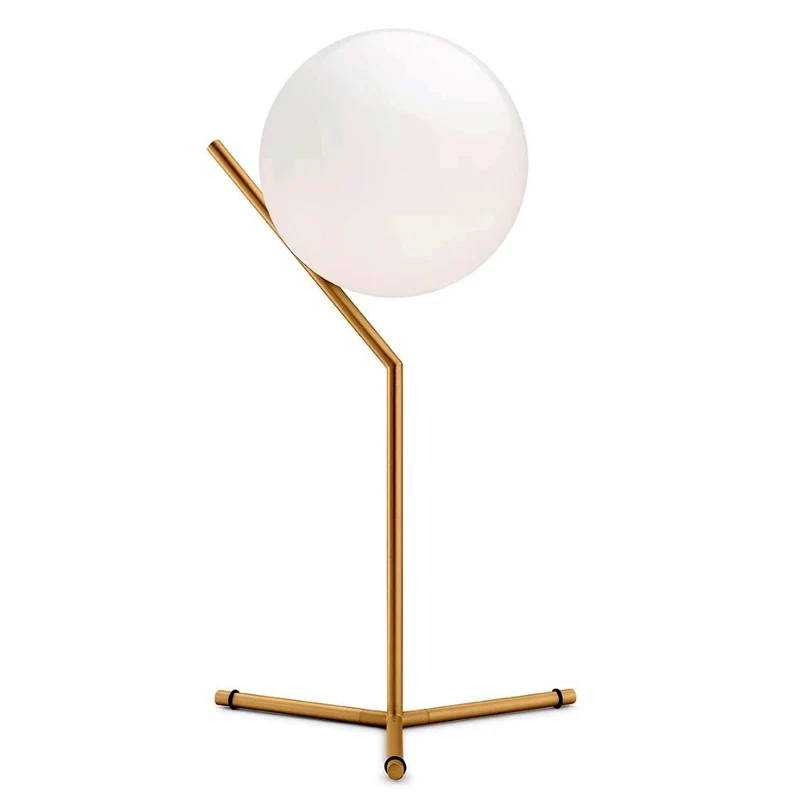 Lampe de table design Alaris, verre, métal