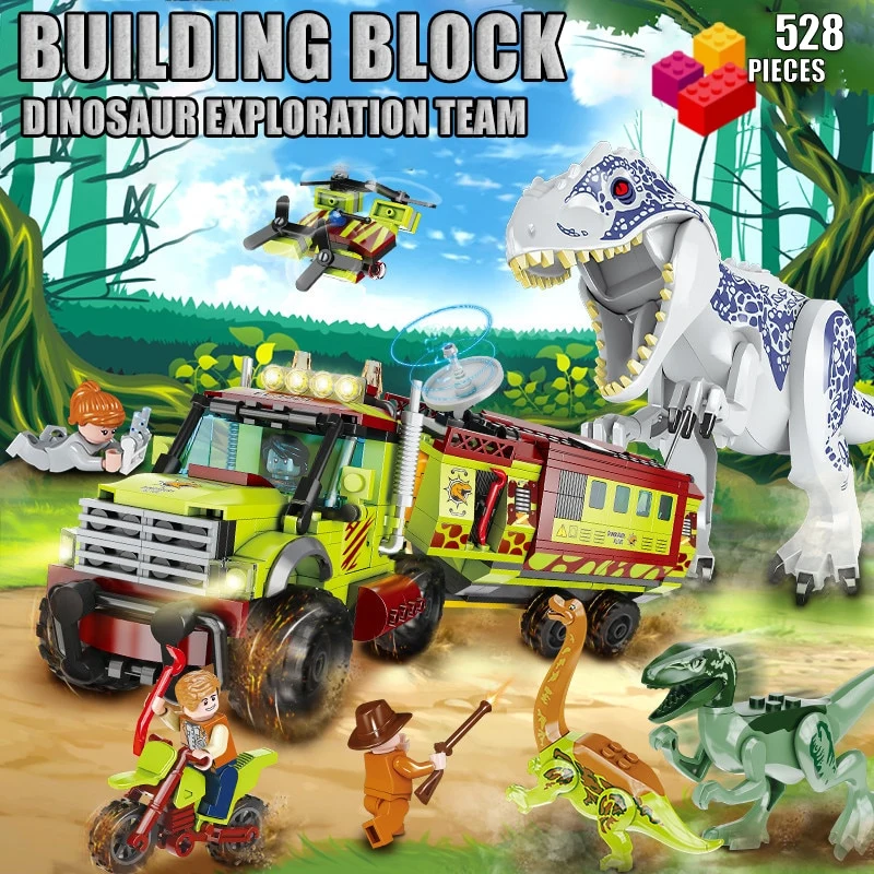Kit de briques Dinosaur World de 582 pièces