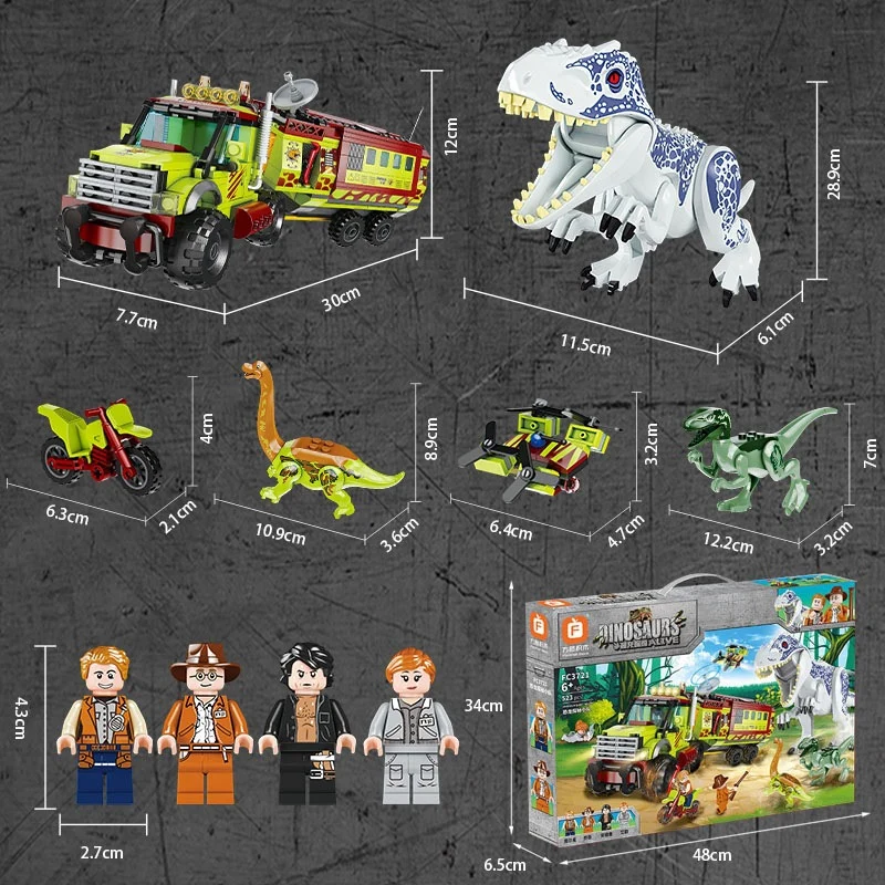 Kit de briques Dinosaur World de 582 pièces