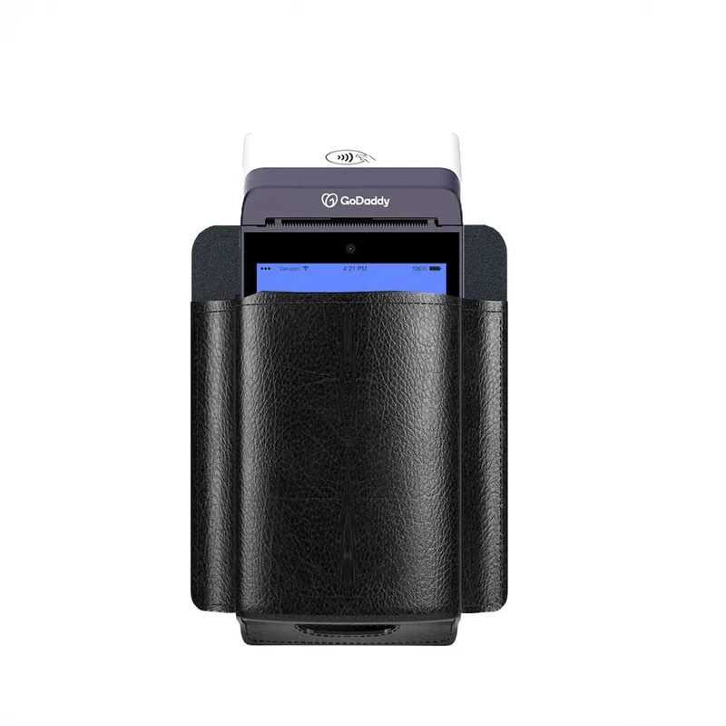 Étui en cuir pour terminal de paiement GoDaddy Smart Terminal Flex avec clip de ceinture | Agoz