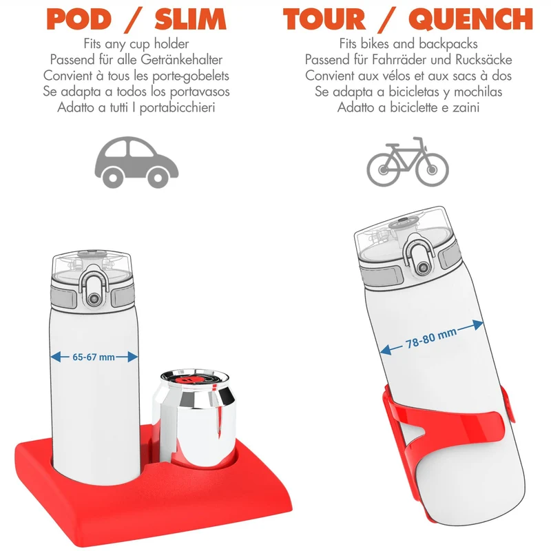 Ion8 Gourde Enfant Acier Inoxydable 400ml, Anti-Fuite, Facile à Ouvrir, Verrouillage Sécurisé, Lavable au Lave-Vaisselle, Poignée de Transport, Facile à Nettoyer, Durable, Aqua Métallisé