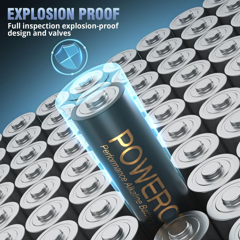 POWEROWL Piles alcalines AA Haute capacité, Pack de 24, 1,5 V, Batteries AA durables, durée de Conservation de 10 Ans (Non Rechargeables)