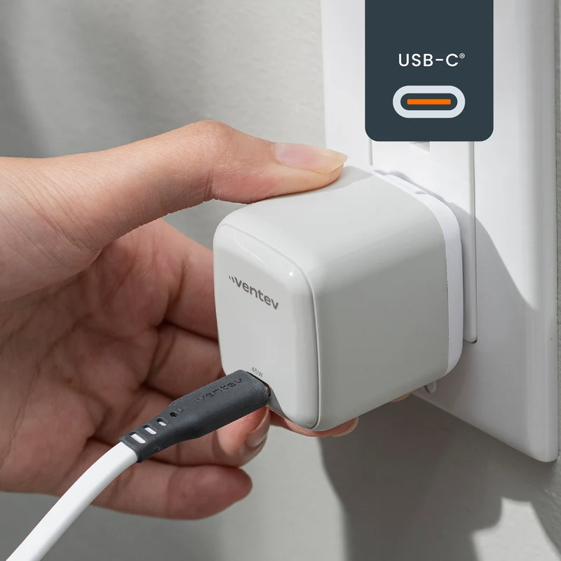 45W ULTRAFAST USB C Universal GaN Mini Wall Charger and 240W USB C to USB C Cable