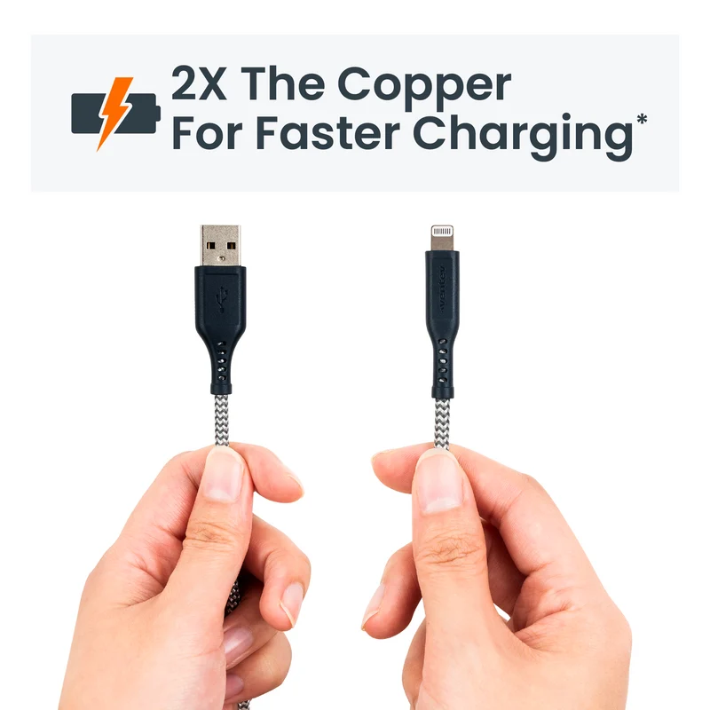 Braided USB-A to Apple Lightning High Speed 6 Foot Cable