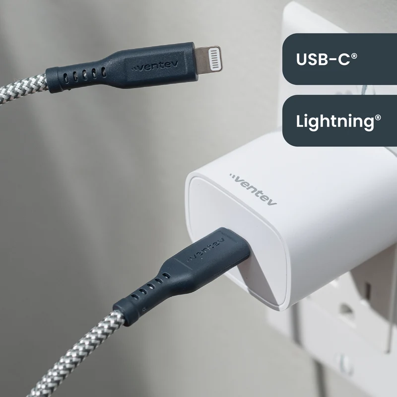 Braided USB-C to Apple Lightning High Speed 6 Foot Cable