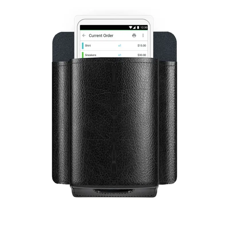 Étui robuste en cuir pour terminal de paiement Clover Flex avec clip de ceinture | Agoz