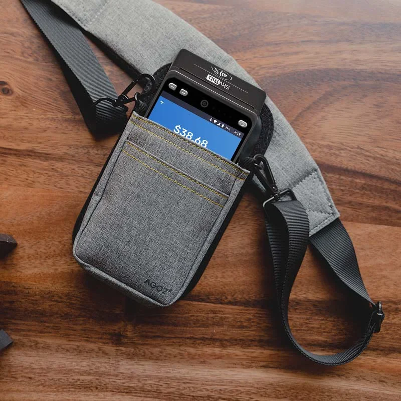 Étui de terminal POS Shift4 avec bandoulière en travers du corps | Agoz