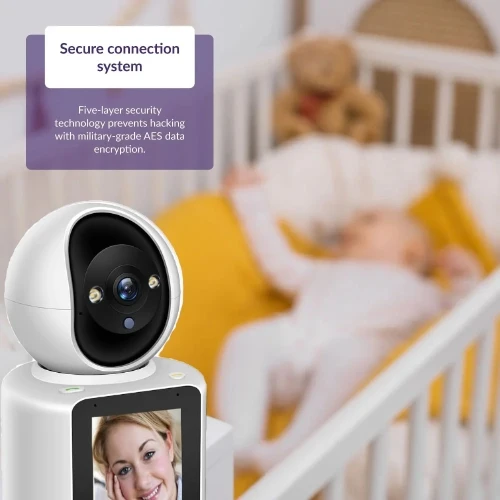 Babyphone intelligent sans fil avec vision nocturne et connexion vidéo et audio bidirectionnelle