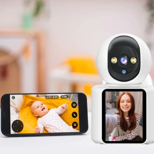Babyphone intelligent sans fil avec vision nocturne et connexion vidéo et audio bidirectionnelle