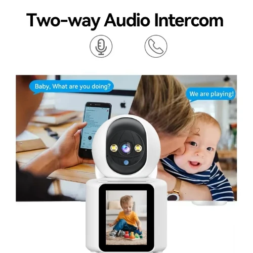 Babyphone intelligent sans fil avec vision nocturne et connexion vidéo et audio bidirectionnelle