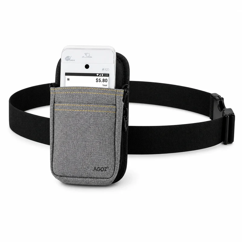 Étui de caisse POS portable PAX avec ceinture de taille robuste réglable | Agoz
