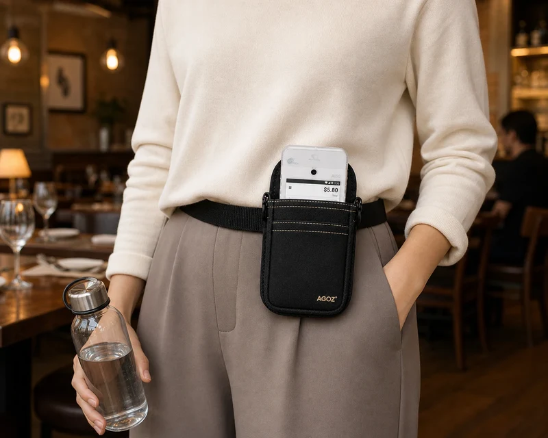 Étui de caisse POS portable PAX avec ceinture de taille robuste réglable | Agoz
