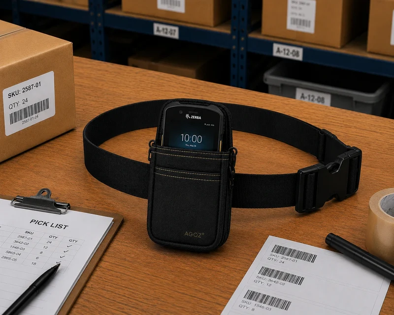 Étui ceinture pour ordinateur portable Zebra pour les flux de travail d'inventaire | Agoz