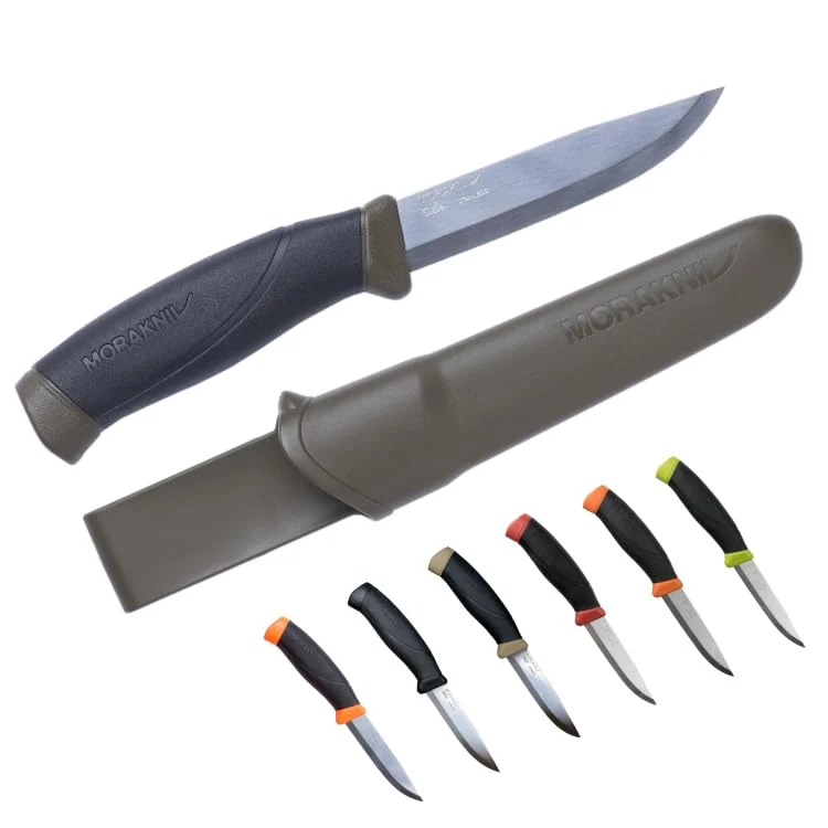 Mora Couteau Companion MG Noir/Kaki, Lame 10,5 cm