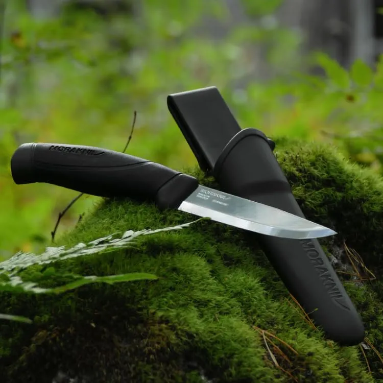 Mora Couteau Companion MG Noir/Kaki, Lame 10,5 cm