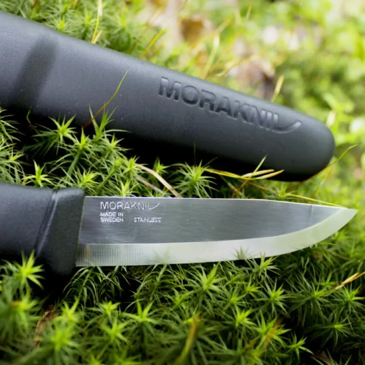 Mora Couteau Companion MG Noir/Kaki, Lame 10,5 cm