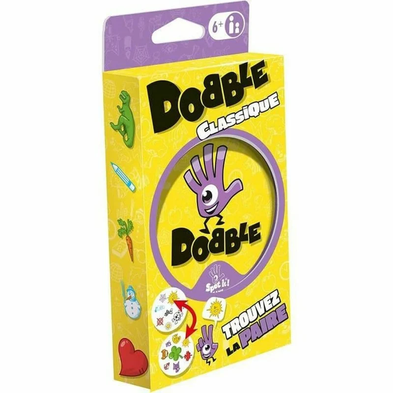 Zygomatic - Dobble Classique - Jeu de Cartes pour Enfants dès 6 ans - Jeu de Société a Jouer en Famille - Jeu de Rapidité 2 à 8 joueurs - Boite Métal pour Voyage - 15 min - en Français
