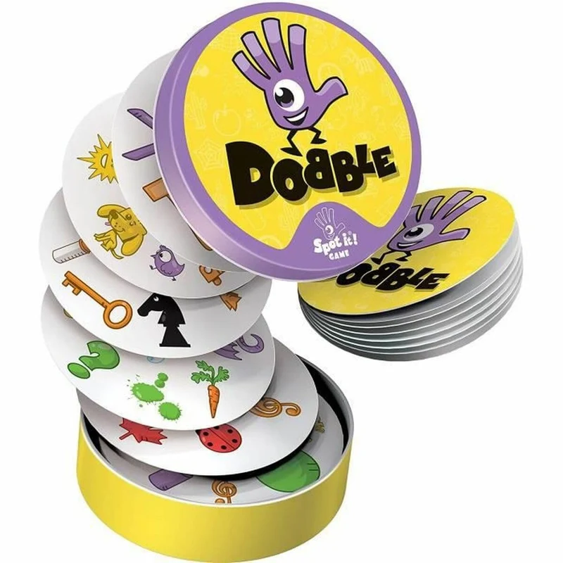 Zygomatic - Dobble Classique - Jeu de Cartes pour Enfants dès 6 ans - Jeu de Société a Jouer en Famille - Jeu de Rapidité 2 à 8 joueurs - Boite Métal pour Voyage - 15 min - en Français