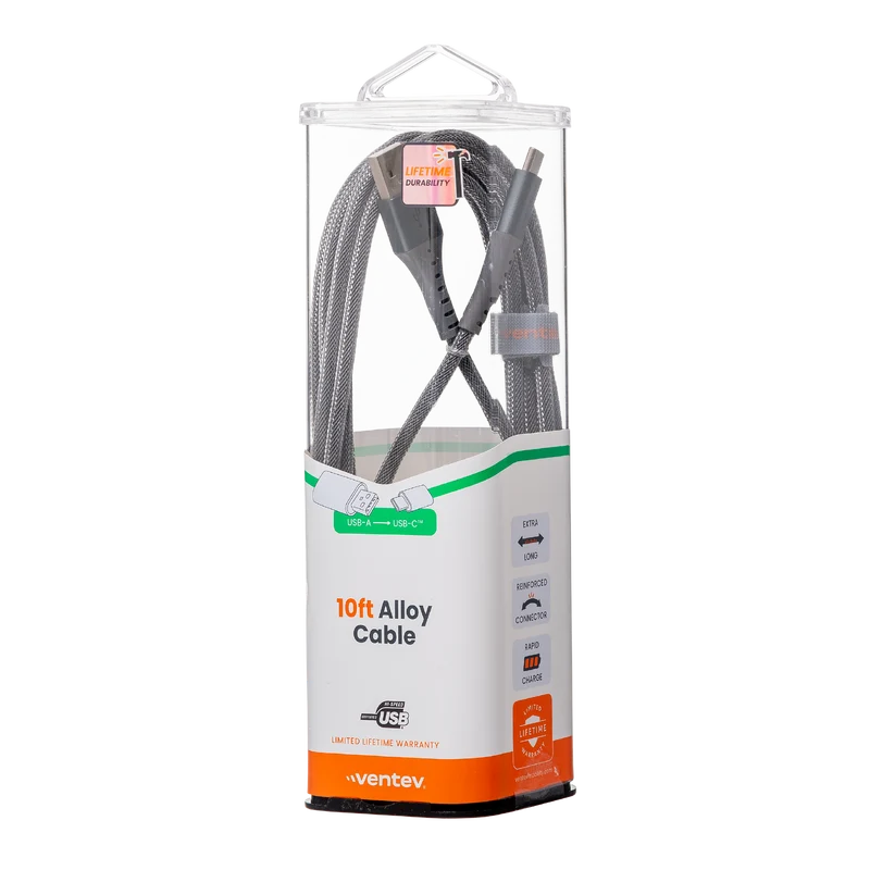 Alloy USB-A to USB-C High Speed Ultradurable 10 Foot Cable
