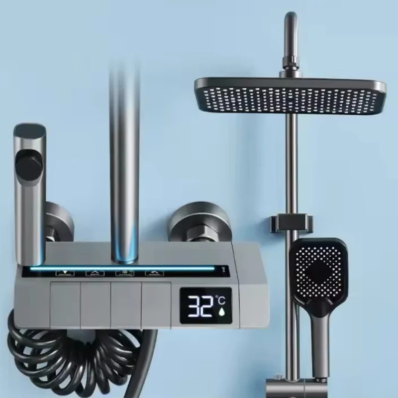 Kit de douche avec écran numérique 4 en 1
