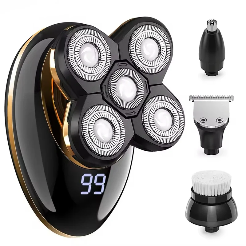 Rasoir et tondeuse sans fil étanche pour homme 5 en 1