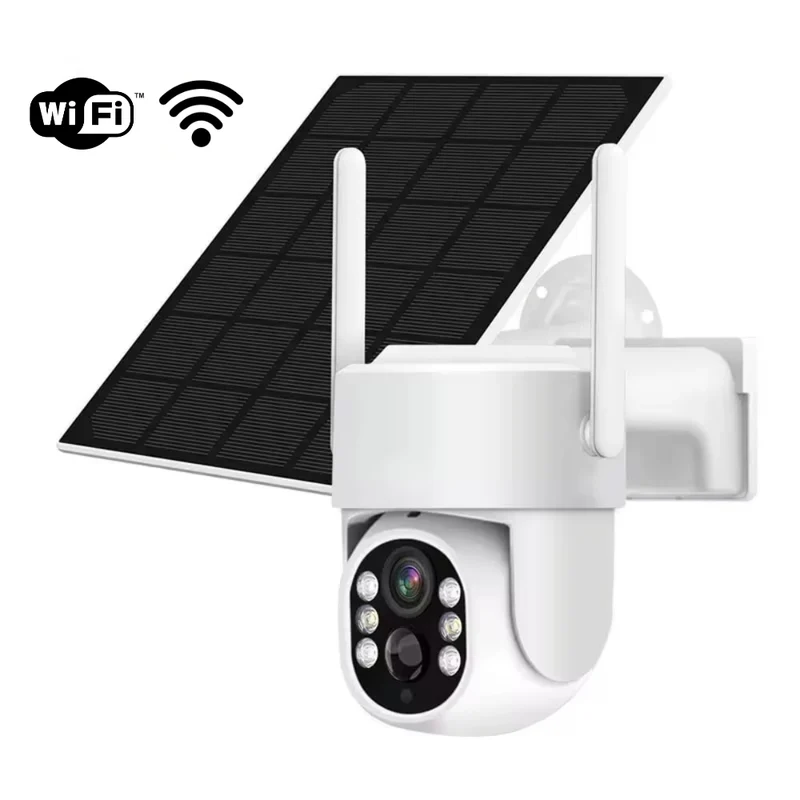 Caméra de surveillance extérieure sans fil avec panneau solaire