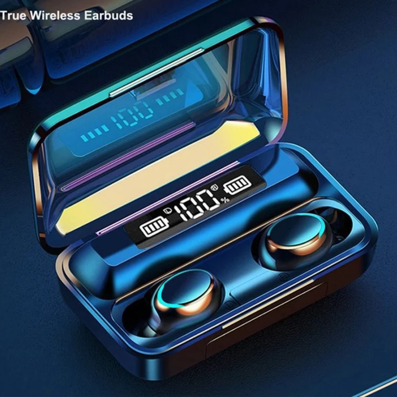 Écouteurs Bluetooth avec étui de chargement compatibles iOS/Android.