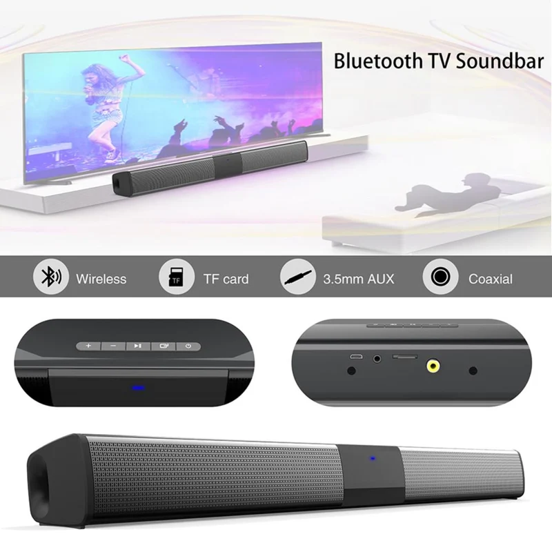 SonicLine 4.0 barre de son Bluetooth – 55 cm, 4 haut-parleurs, son surround