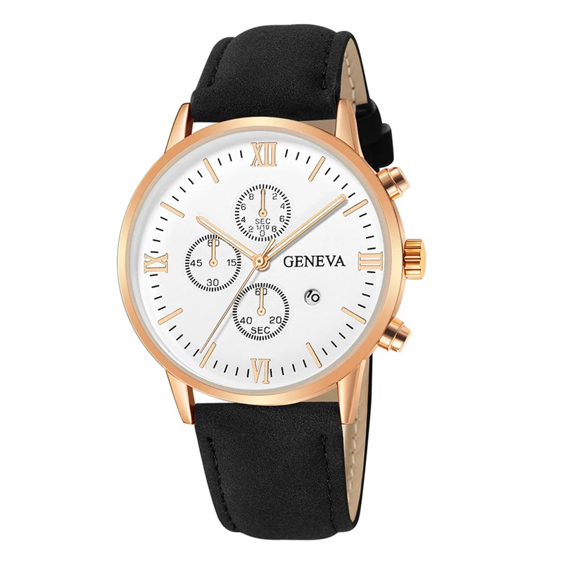 Montre pour hommes avec bracelet en cuir