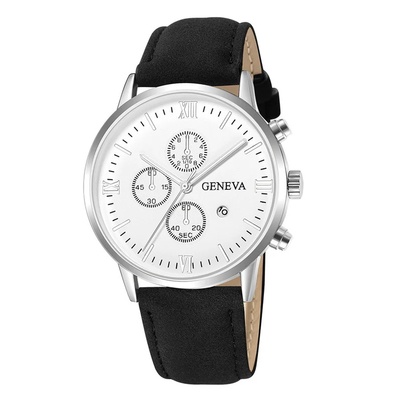 Montre pour hommes avec bracelet en cuir