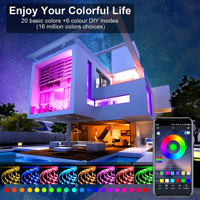 Bande LED 5m avec télécommande