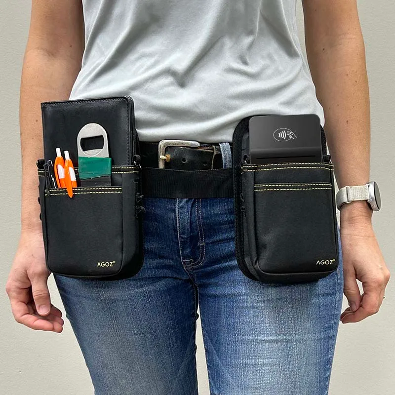 Étui à double poche pour POS Ingenico avec ceinture réglable | Agoz